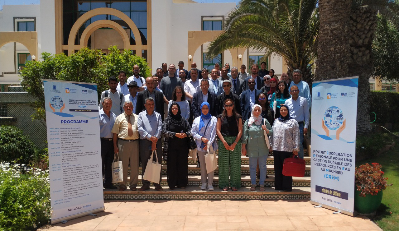  Atelier de restitution et de clôture des activités réalisées au Maroc dans le cadre du projet CREM/Module BGR, Agadir, Maroc, 23-24 juin 2022