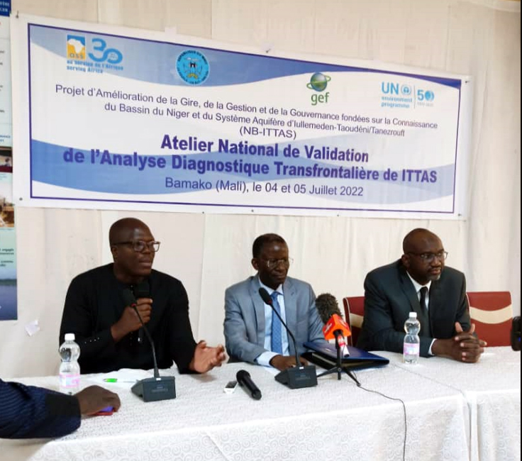 Atelier national de validation de l'analyse diagnostique transfrontalière (ADT) pour la portion nationale du bassin de Taoudéni et mise en place des sites pilotes au Mali (Bamako/Mali, 4 - 6 juillet 2022)