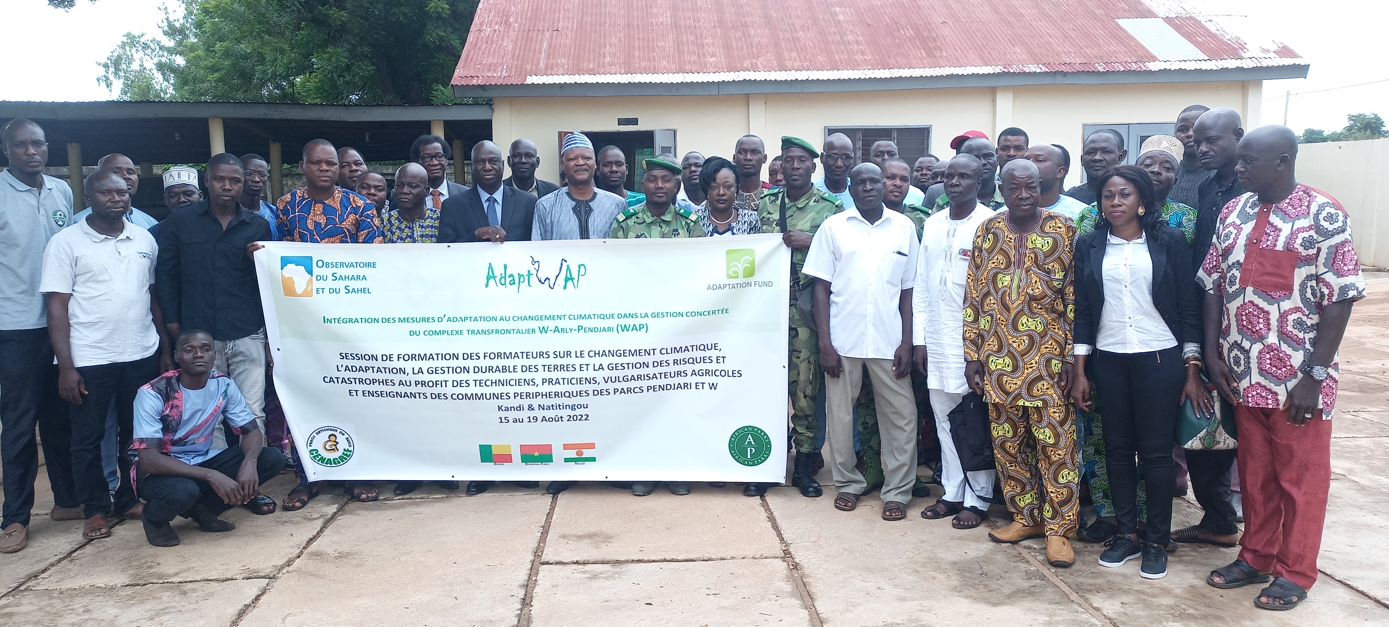  W-Arly-Pendjari Complex: the W-Benin component organizes training of trainers sessions on climate change for the benefit of stakeholders at the edges of the Pendjari park, August 2022.