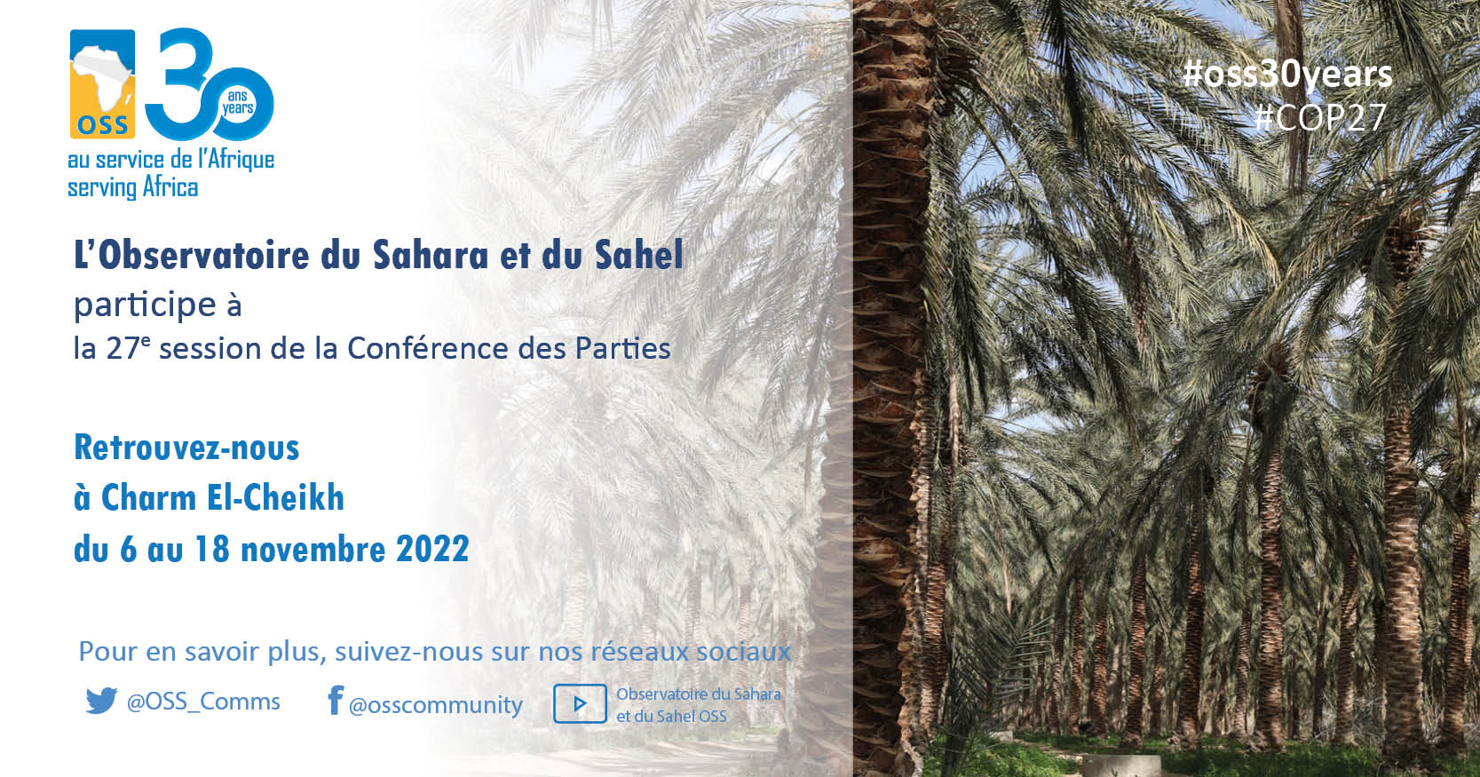  La 27e Conférence des Parties (COP27) de l'UNFCCC arrive à grands pas