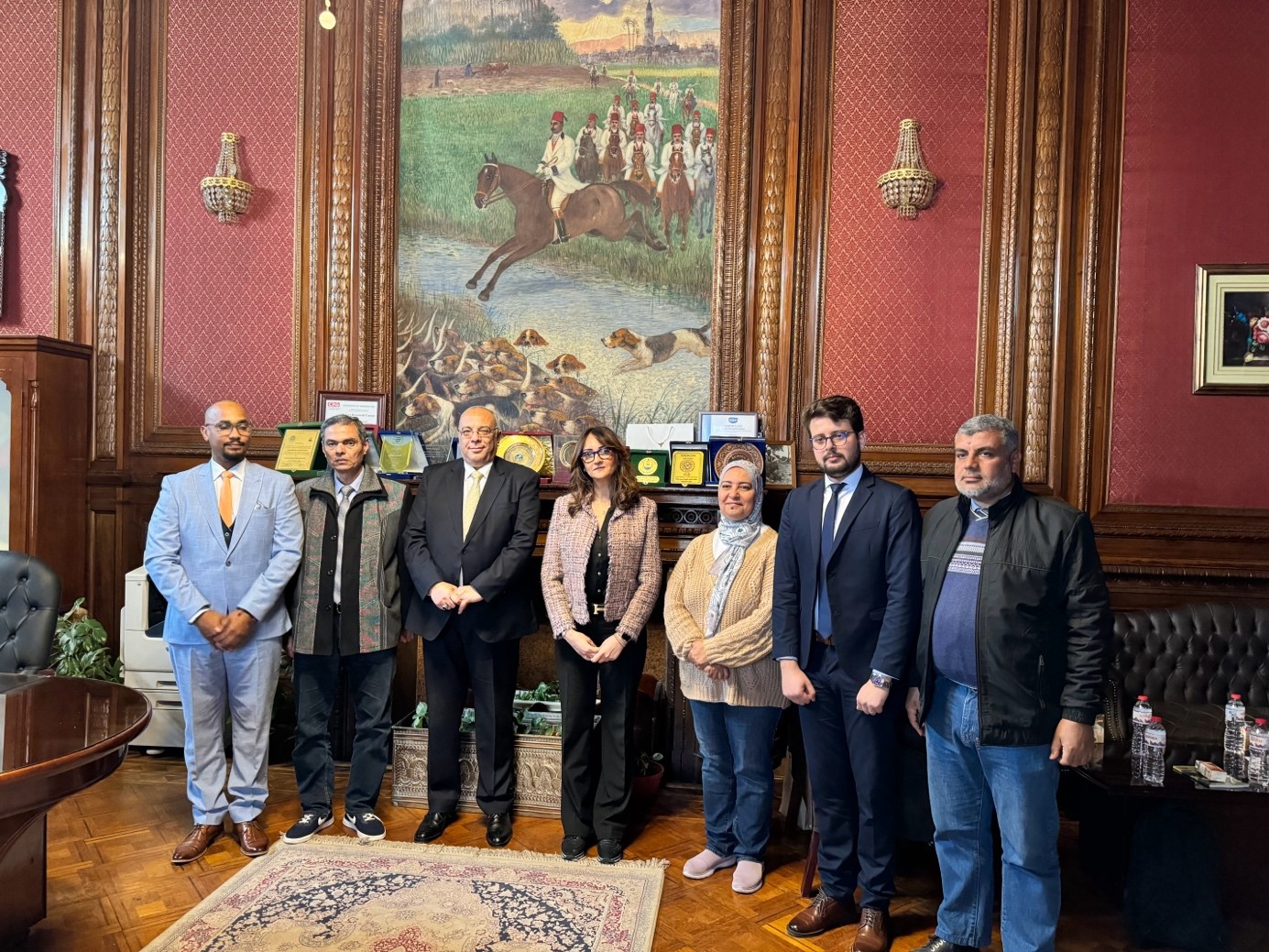 An OSS delegation received by Dr. Hosam Shawky, President of the Desert Research Center in Cairo, February, 25th, 2024