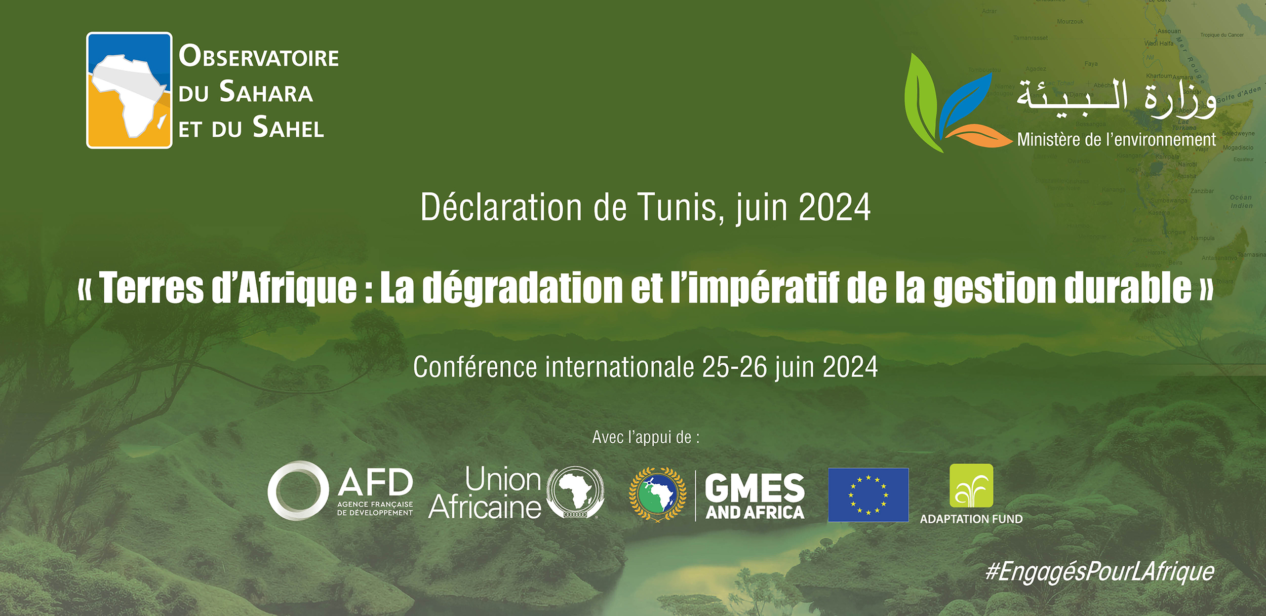  Déclaration de Tunis, juin 2024 | « Terres d’Afrique : La dégradation et l’impératif de la gestion durable » - Conférence Internationale 25 et 26 juin 2024