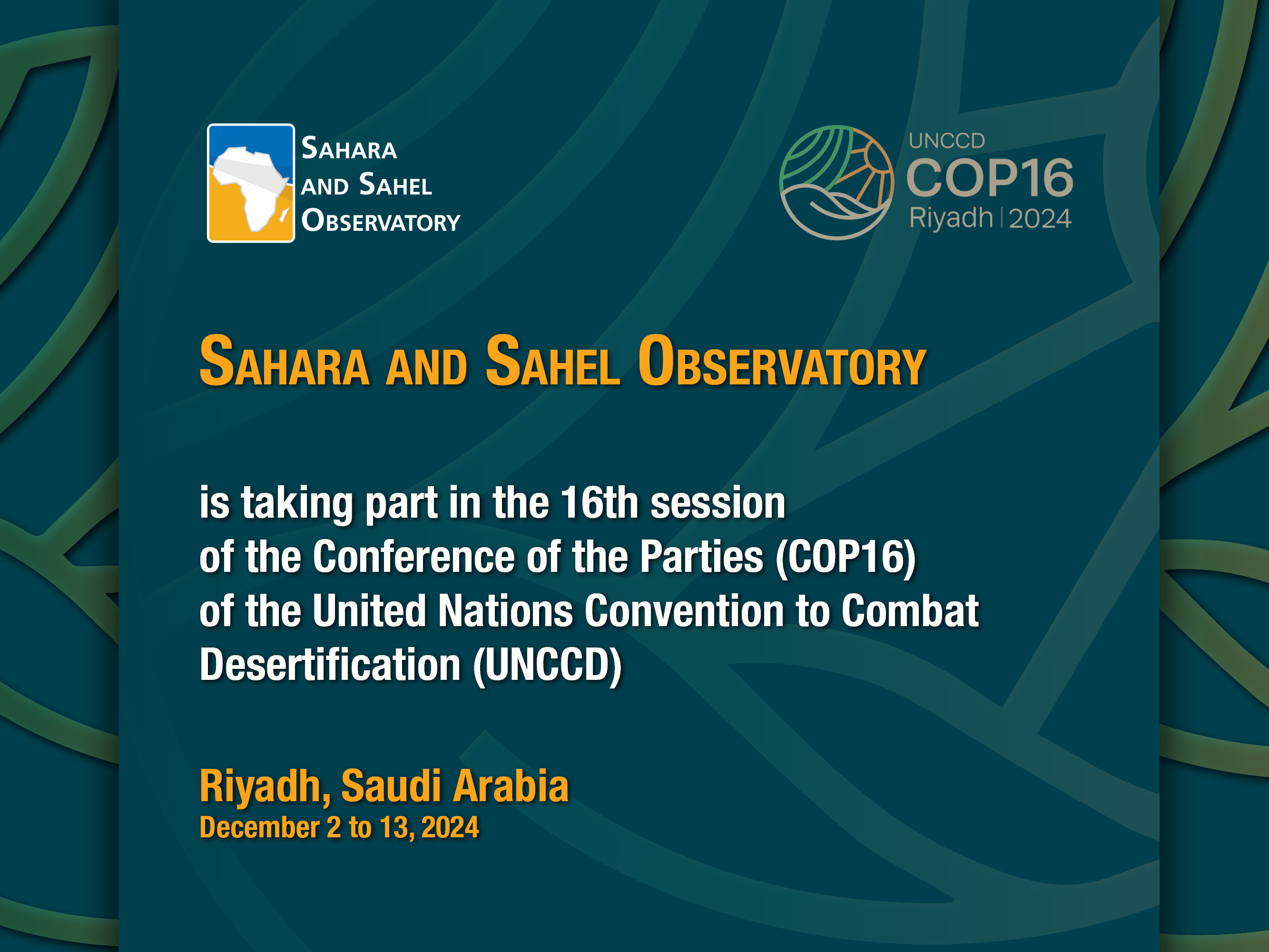  OSS at COP16 in Riyadh “Our Earth. Our future” from December 2 to 13, 2024