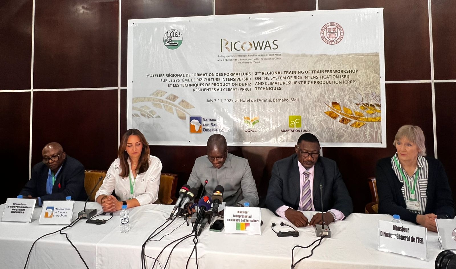  Second Regional Training of Trainers Workshop on Climate-Resilient Rice Production, July 7 - 11, 2025, Bamako, Mali