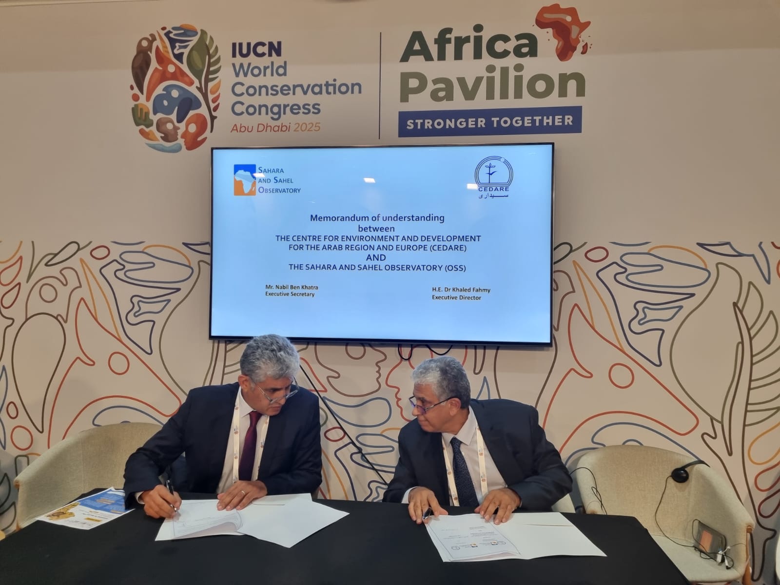 Un accord-cadre de coopération a été signé entre le CEDARE et l’Observatoire du Sahara et du Sahel - OSS