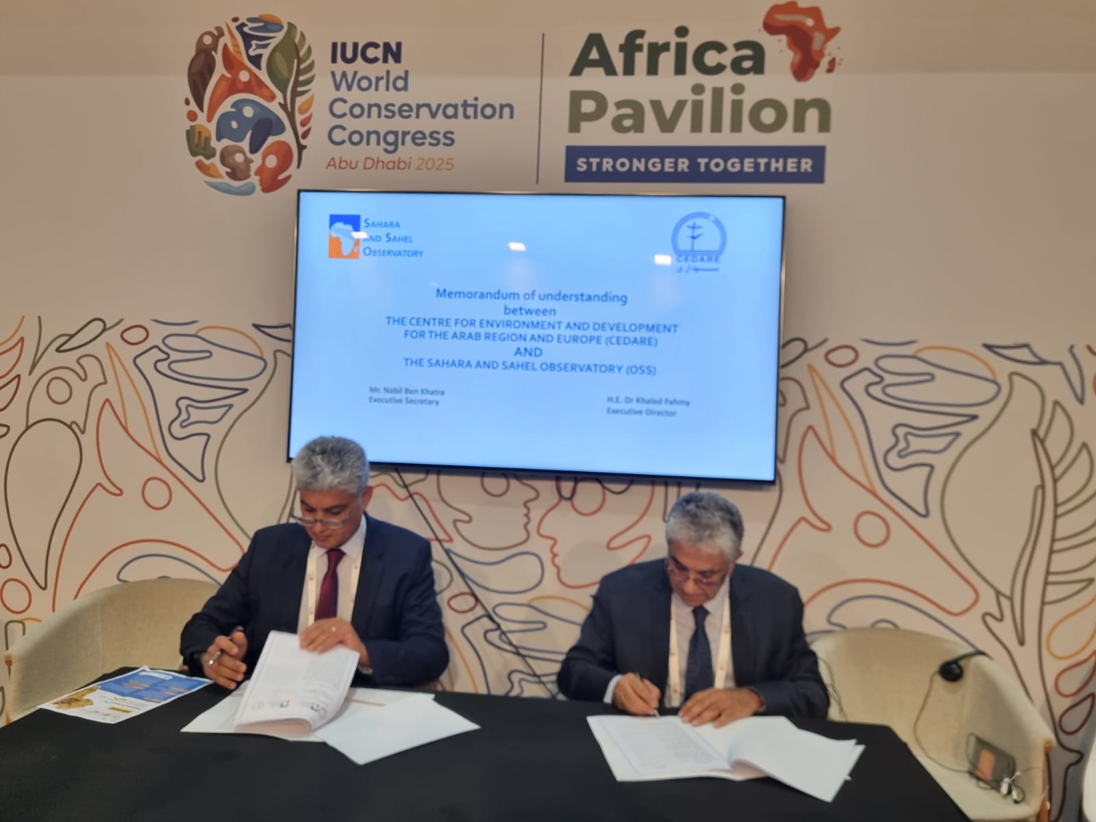 Un accord-cadre de coopération a été signé entre le CEDARE et l’Observatoire du Sahara et du Sahel - OSS