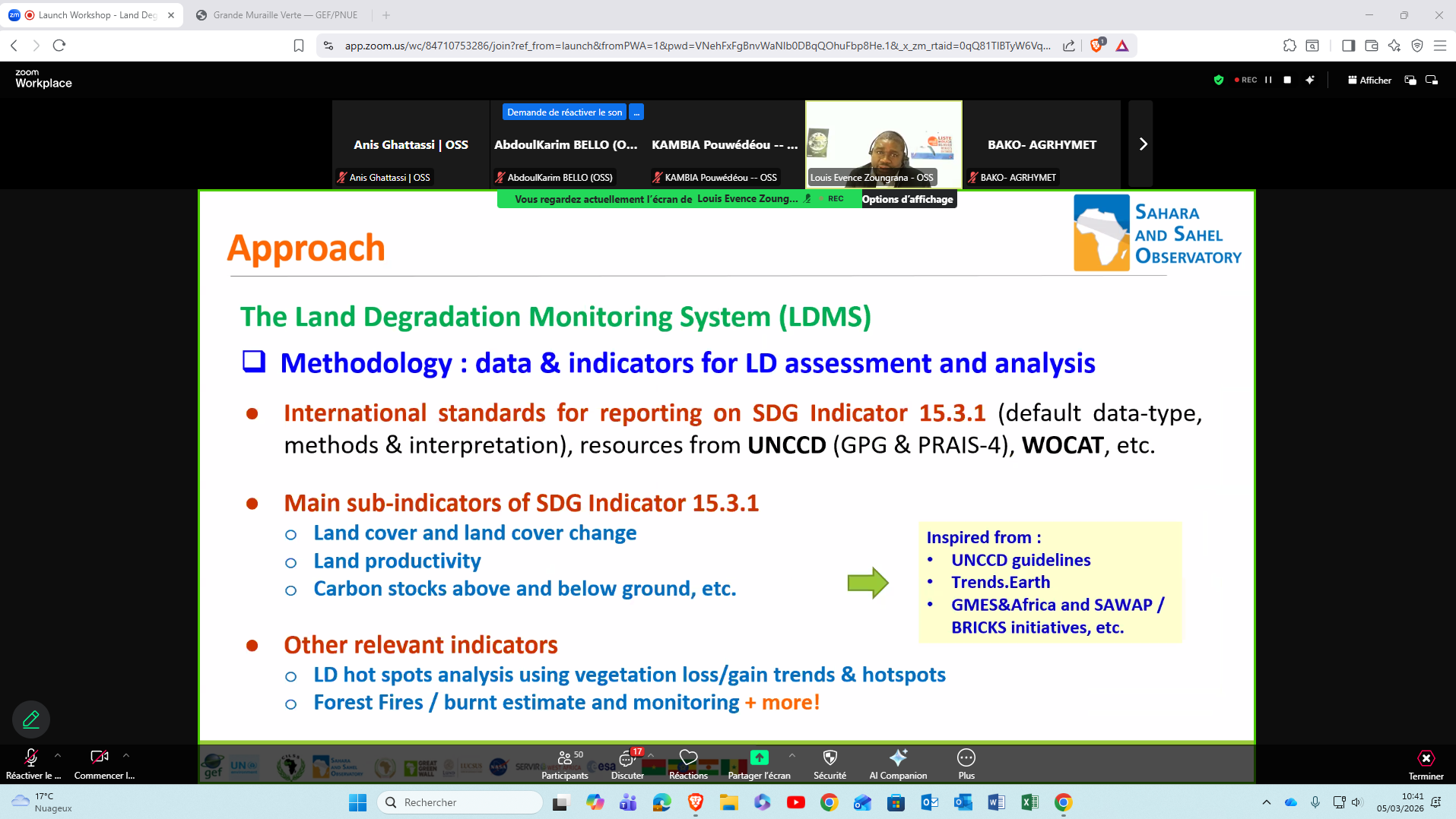 Launch of the Land Degradation and Sustainable Land Management Monitoring System in support of the Great Green Wall Initiative